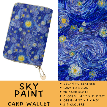Batch #460 - Zip It Collection - Closes 12/5 - ETA late Jan - Sky Paint Card Wallet