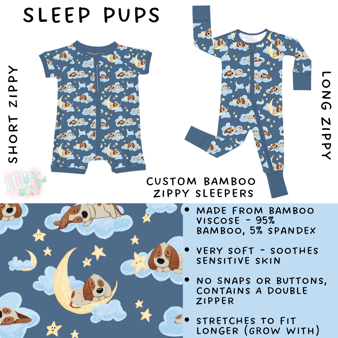 Ready To Ship - Sleep Pups Long Zippy Sleeper - 10T