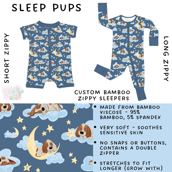 Ready To Ship - Sleep Pups Long Zippy Sleeper - 10T
