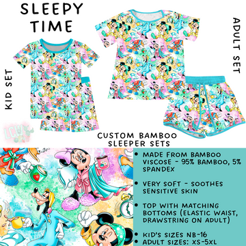 Batch #342 - Family Dreamers - Closes 5/21 - ETA mid July - Sleepy Time Adult & Kid's Bamboo Short Sleeper Set