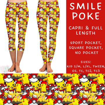 Batch #278 - Cool Characters 7 - Closes 1/29 - ETA early April - Smile Poke Full and Capri Length Leggings