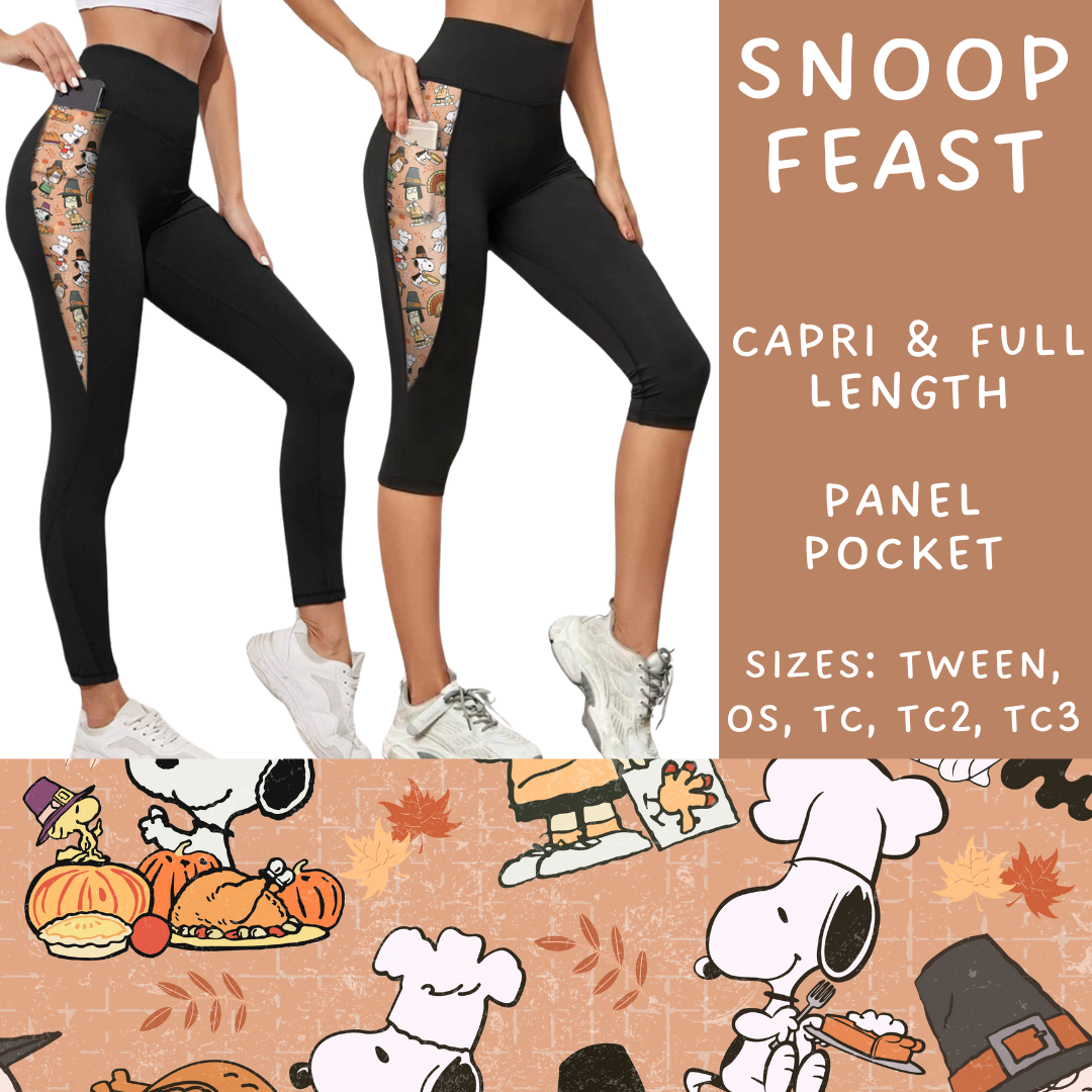 Batch #214 - Character Fall Sets - Closes 10/9 - ETA mid Nov - Snoop Feast Panel Pocket Full and Capri Length Leggings