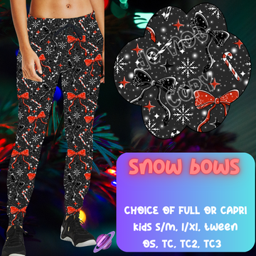 SNOW BOWS - CHRISTMAS RUN - JOGGER/CAPRI PREORDER CLOSING 9/29