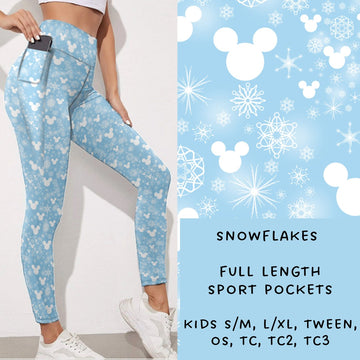 Ready To Ship - Snowflakes Leggings