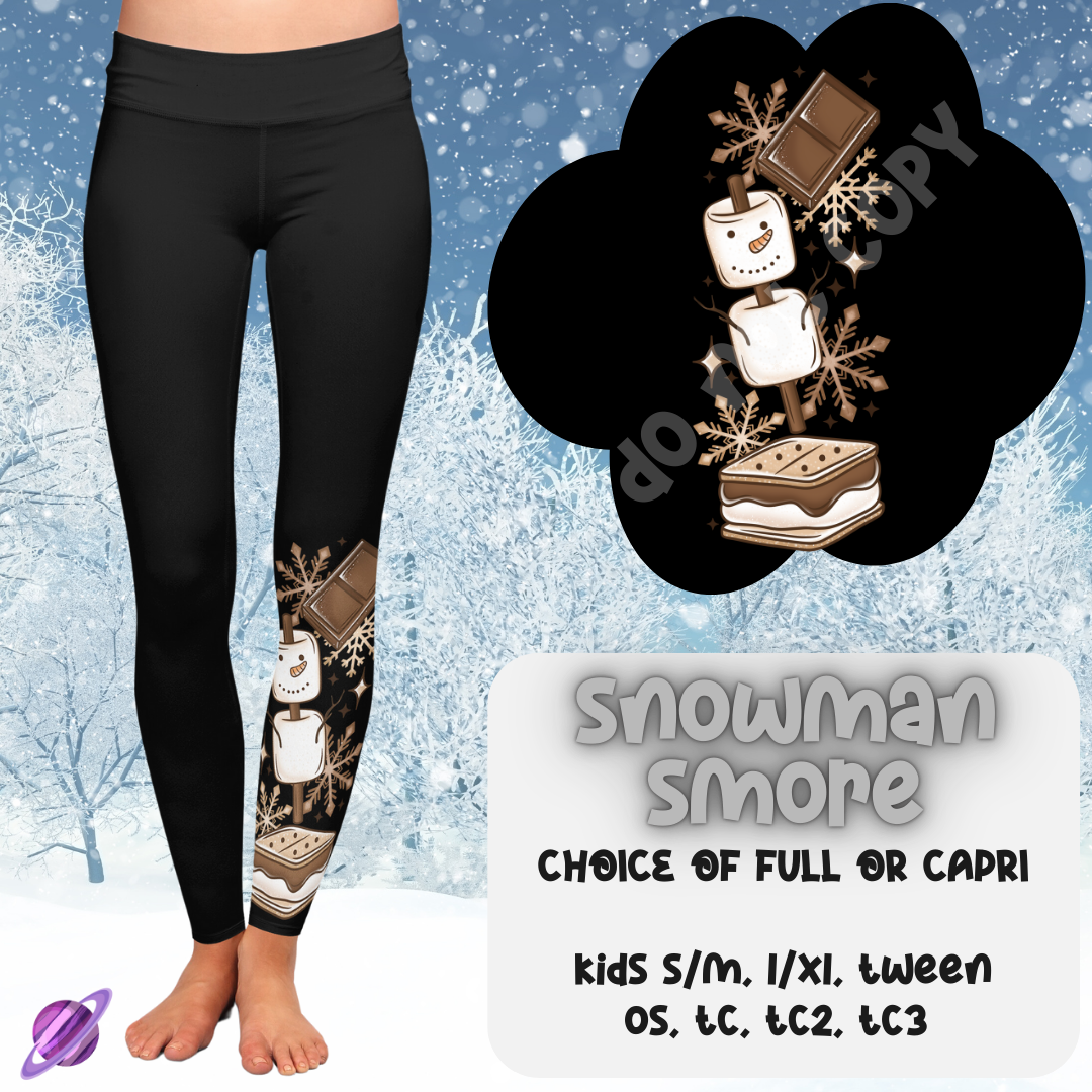 SNOWMAN SMORES - BOOT RUN 1 - LEGGING/CAPRI PREORDER CLOSING 10/8