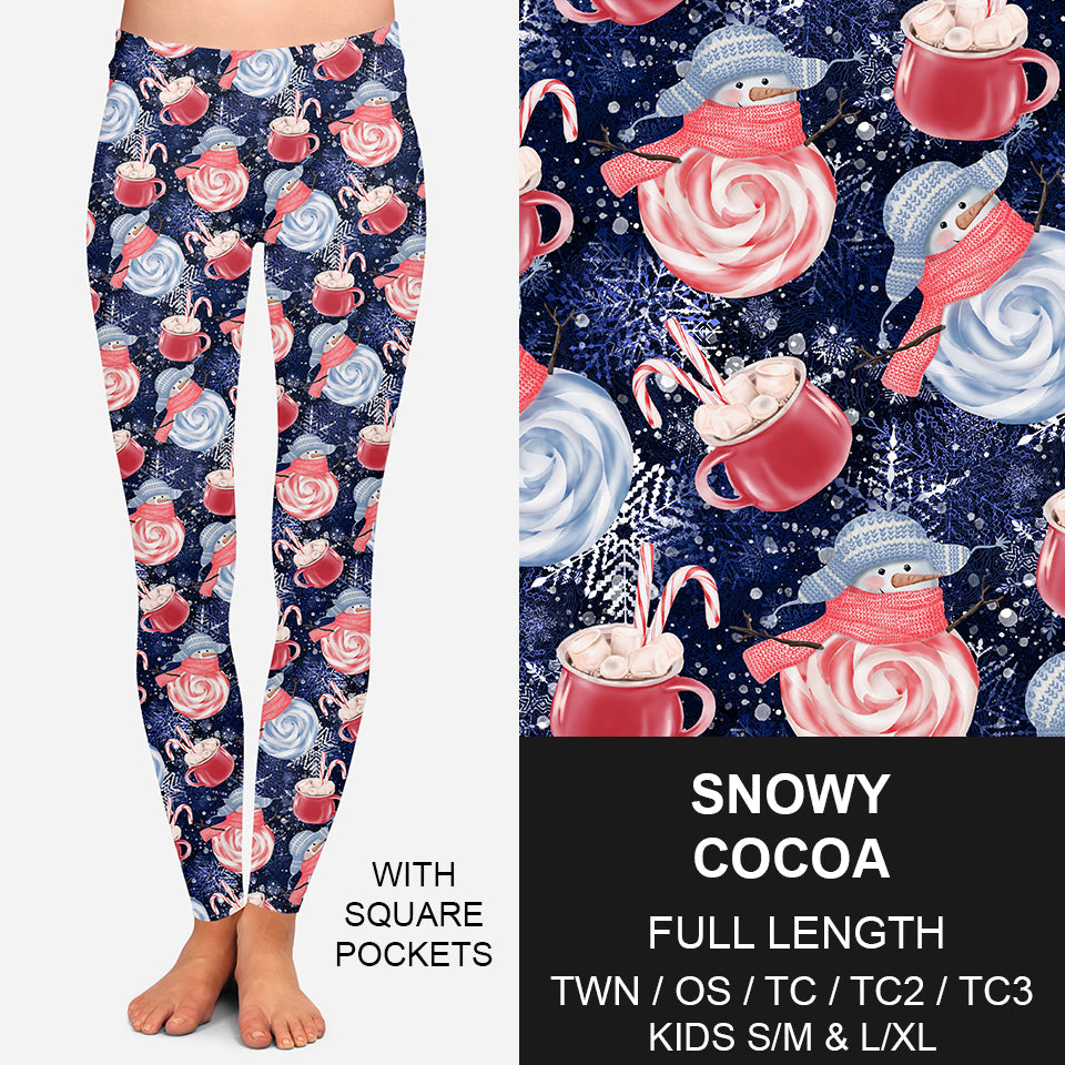 RTS - Snowy Cocoa Leggings w/ Pockets