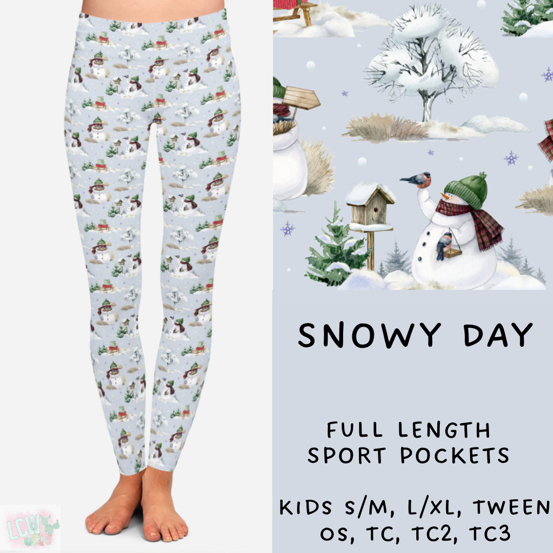 Batch #222 - Comfy Christmas - Closes 10/23 - ETA early Dec- Snowy Day Full and Capri Length Leggings