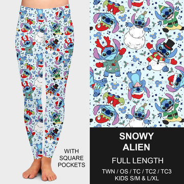 B182 - Preorder Snowy Alien Leggings w/ Pockets (Closes 9/29. ETA late Nov.)