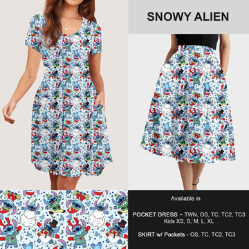 B183 - Preorder Snowy Alien Dress/Skirt with Pockets (Closes 10/02. ETA: early Dec)