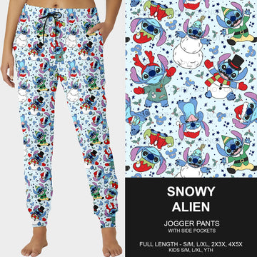 B182 - Preorder Snowy Alien Joggers (Closes 9/29. ETA late Nov.)