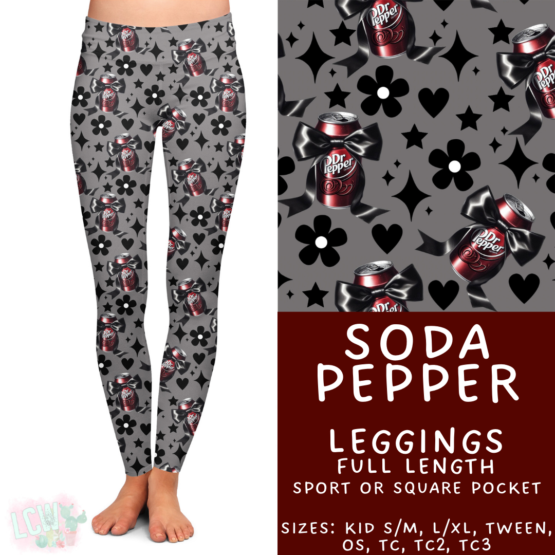 Ready to Ship - Soda Pepper Full Length Leggings - Sport Pocket OS