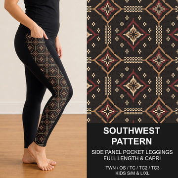 B316 - Preorder Southwest Pattern Side Panel Pocket Leggings (Closes 10/11. ETA: mid Dec.)