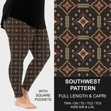 B316 - Preorder Southwest Pattern Leggings w/ Pockets (Closes 10/11. ETA: mid Dec.)