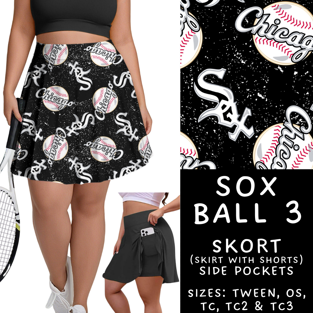 Batch #343 - Home Run Collection - Closes 5/22 - ETA mid July - Sox Ball 3 Skort