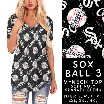 Batch #343 - Home Run Collection - Closes 5/22 - ETA mid July - Sox Ball 3 V-Neck Tee