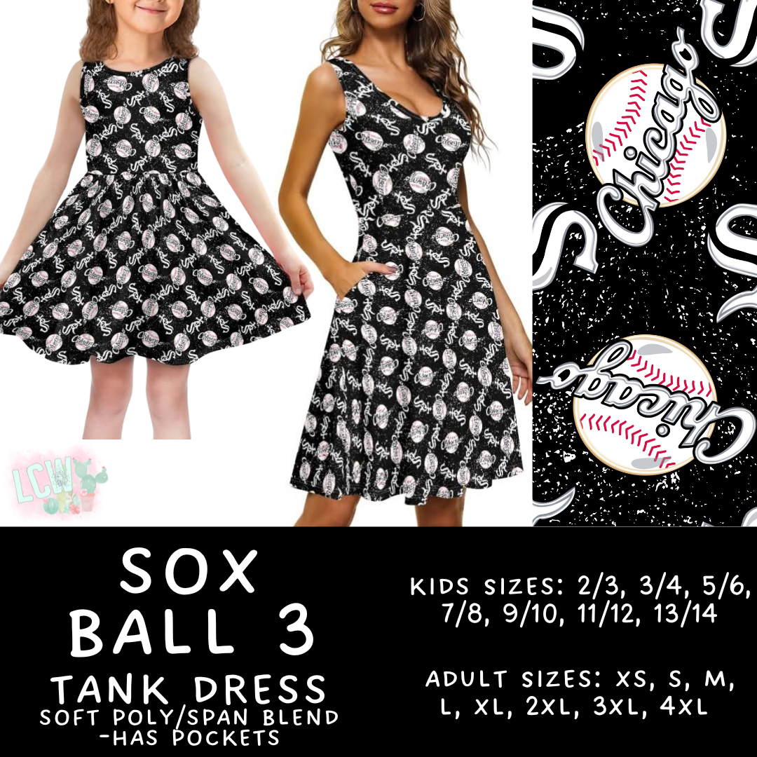 Batch #343 - Home Run Collection - Closes 5/22 - ETA mid July - Sox Ball 3 Women's & Girl's Tank Dress