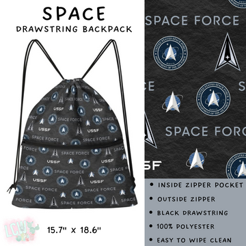 Batch #276 - Fanny Packs & Drawstring Backpacks - Closes 1/24 - ETA late March - Space Drawstring Backpack