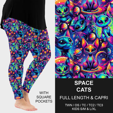 B270 - Preorder Space Cats Leggings w/ Pockets (Closes 1/18. ETA: early April)
