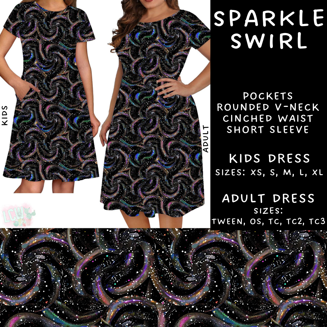 Batch #223 - Black Friday - Closes 10/18 - ETA mid Nov - Sparkle Swirl Adult & Kids Dresses