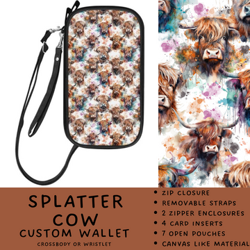 Batch #245 - The Crossbody Wallet - Closes 11/29 - ETA mid Jan - Splatter Cow Crossbody Wallet