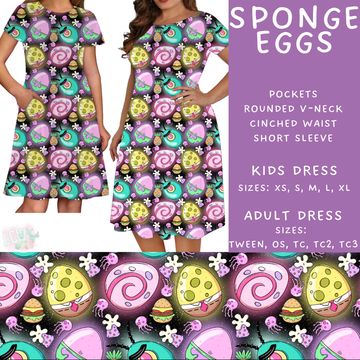 Batch #477 - Magical Character Easter - Closes 1/12 ETA - Early March - Sponge Eggs Adult & Kids Dresses (Copy)