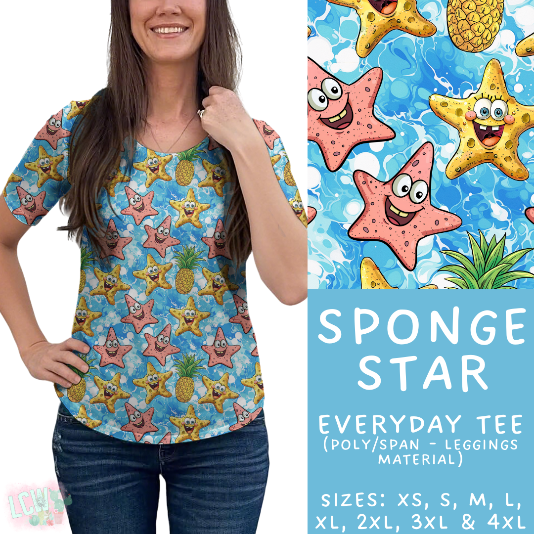Batch #339 - Character Summer - Closes 5/15 - ETA mid July - Sponge Star Everyday Tee