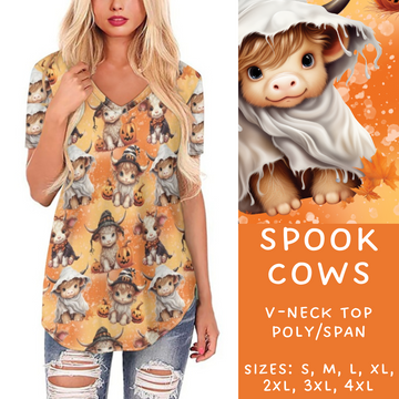 Ready To Ship - Spook Cows V-Neck Tee