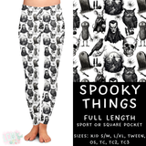 Ready To Ship - Spooky Things Full Length Leggings - Sport Pocket TC