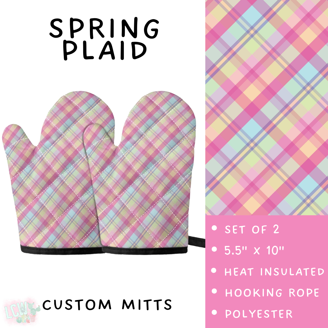 Batch #476 - Bake Off - Closes 1/16 - ETA early/mid March - Spring Plaid Oven Mitts
