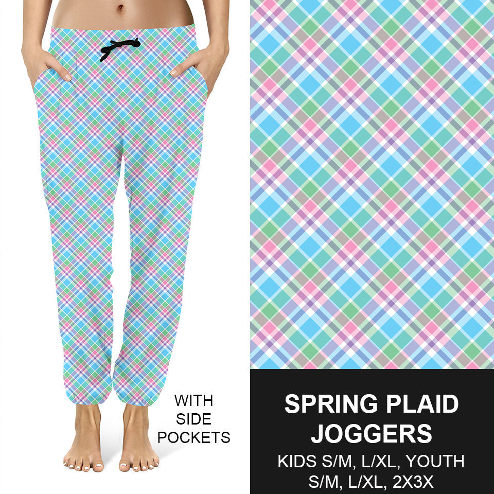 RTS - Spring Plaid Joggers