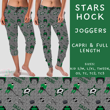 Batch #243 - Hockey - Closes 11/25 - ETA mid Jan - Stars Hock Full and Capri Length Joggers