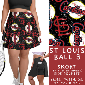 Batch #343 - Home Run Collection - Closes 5/22 - ETA mid July - St Louis Ball 3 Skort