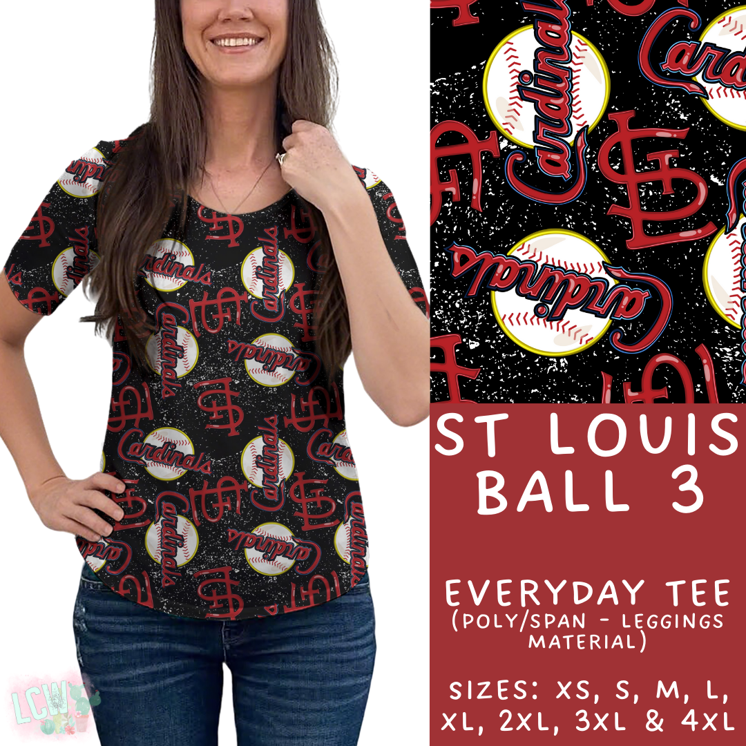 Batch #343 - Home Run Collection - Closes 5/22 - ETA mid July - St Louis Ball 3 Everyday Tee