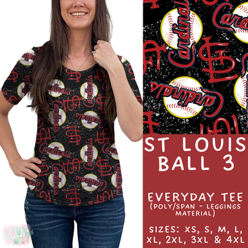 Batch #343 - Home Run Collection - Closes 5/22 - ETA mid July - St Louis Ball 3 Everyday Tee