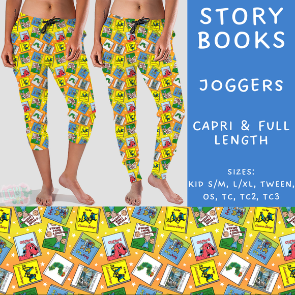 Ready To Ship - Story Books - Full Length Joggers TC - Capri Joggers TC2