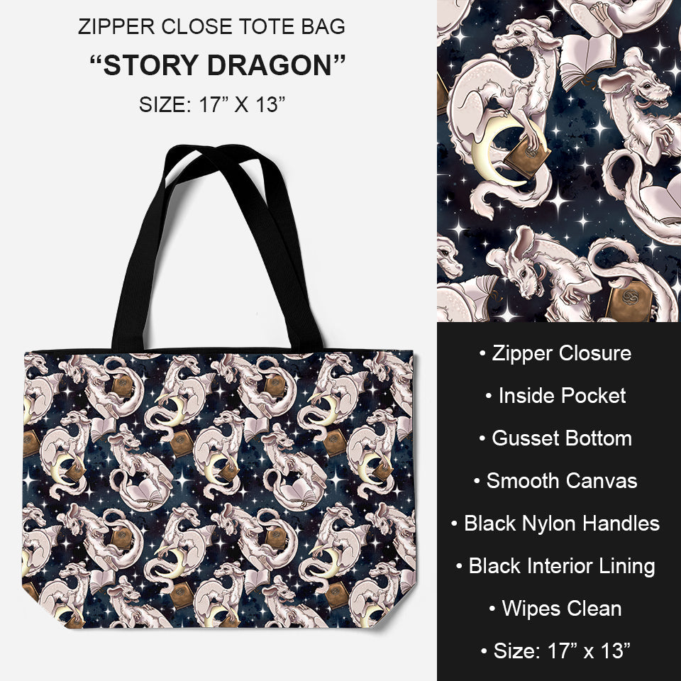 B195 - Preorder Story Dragon Tote Bag (Closes 11/19. ETA: late Jan.)