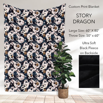 B186 - Pre-Order Story Dragon Fleece Blanket (Closes 10/04. ETA: early Dec)