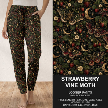 B320 - Preorder Strawberry Vine Moth Joggers (Closes 11/08. ETA: mid Jan.)