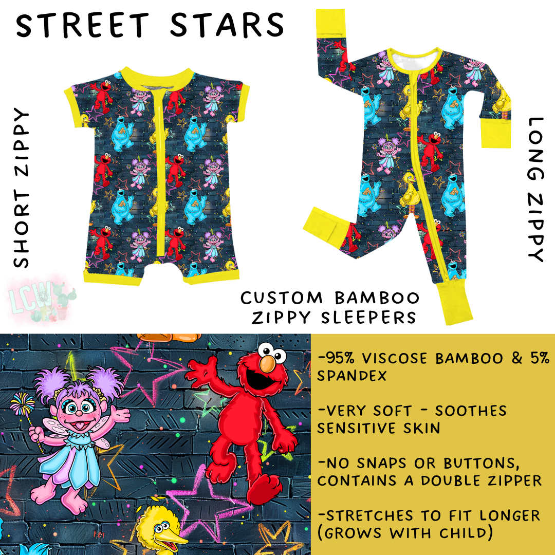 Batch #352 - Little Dreamers 5 - Closes 6/6 - ETA mid July - Street Stars Short and Long Zippy Sleeper