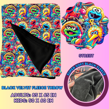 STREET - SOFT BLACK FLEECE THROWS 7 - PREORDER CLOSING 1/13