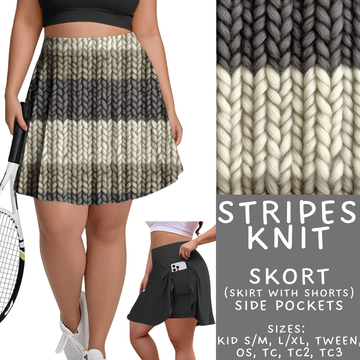 Batch #461 - October Request Run - Closes 12/9 - ETA late Jan - Stripes Knit Skort