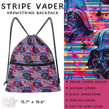 Batch #276 - Fanny Packs & Drawstring Backpacks - Closes 1/24 - ETA late March - Stripe Vader Drawstring Backpack