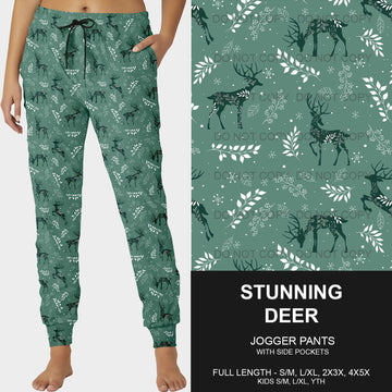 B182 - Preorder Stunning Deer Joggers (Closes 9/29. ETA late Nov.)