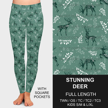 B182 - Preorder Stunning Deer Leggings w/ Pockets (Closes 9/29. ETA late Nov.)