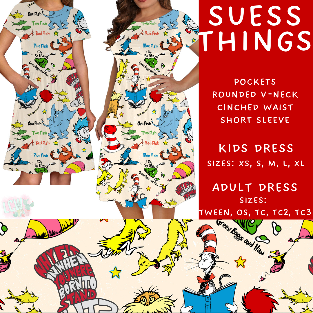 Batch #456 - Storybook Collection 4 - Closes 11/28 - ETA late Jan - Suess Things Womens & Girls Dress