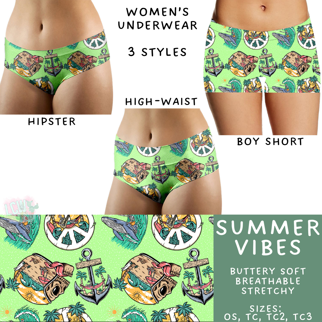 Batch #340 - Comfortable Underwear 4 - Closes 5/16 - ETA early July - Summer Vibes Women's Underwear