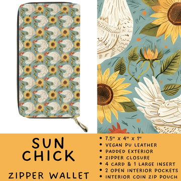 Batch #460 - Zip It Collection - Closes 12/5 - ETA late Jan - Sun Chick Zipper Wallet