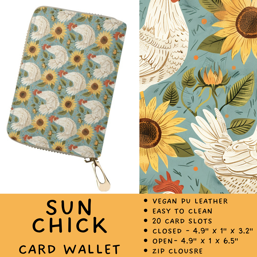 Batch #460 - Zip It Collection - Closes 12/5 - ETA late Jan - Sun Chick Card Wallet
