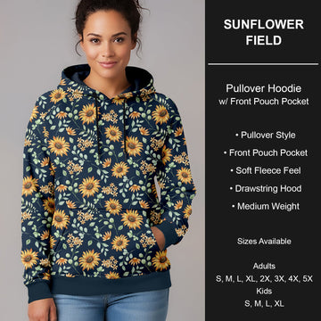 B266 - Preorder Sunflower Field Pullover Hoodie (Closes 12/17. ETA late Feb.)