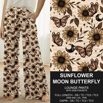 B277 - Preorder Sunflower Moon Butterfly Lounge Pants (Closes 3/08. ETA: mid May)